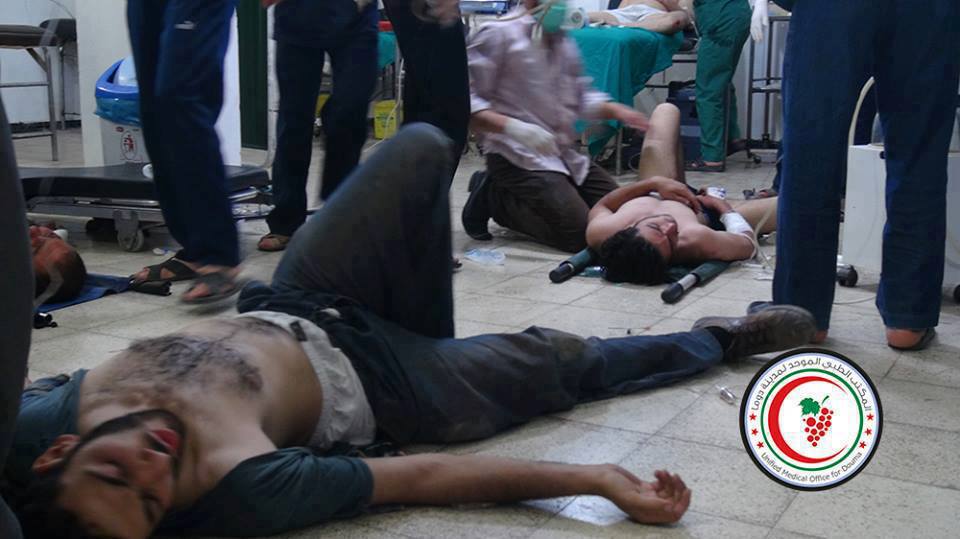 النظام السوري يقترف جرائم إبادة جماعية في سوريا من خلال ضرب دمشق وريفها بالسلاح الكيماوي